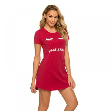 Women s Nightgown Cotton Short Sleeve Round Neck Cute Print Sleepwear Pajamas Nightshirt
Women s Nightgown Cotton Short Sleeve Round Neck Cute Print Sleepwear Pajamas Nightshirt