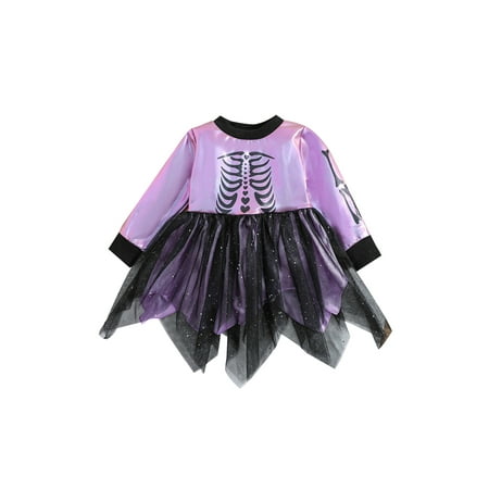 Woshilaocai Halloween Patchwork Dress Kids Baby Girls Long Sleeve Skeleton Print Irregular Tulle Hem Dress
Woshilaocai Halloween Patchwork Dress Kids Baby Girls Long Sleeve Skeleton Print Irregular Tulle Hem Dress