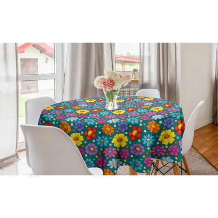 Flower Round Tablecloth Flowering Spring Freshness Childish Nursery Playroom Baby Daisy Peony Lily Petals Circle Table Cloth Cover for Dining Room Kitchen Decor 60 Multicolor by Ambesonne
Flower Round Tablecloth Flowering Spring Freshness Childish Nursery Playroom Baby Daisy Peony Lily Petals Circle Table Cloth Cover for Dining Room Kitchen Decor 60 Multicolor by Ambesonne