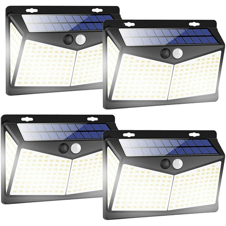 Outdoor LED Wall Light Solar 4 Pack Home 208 LED Security Lights Outside Motion Sensor Lights for Garden Patio
Outdoor LED Wall Light Solar 4 Pack Home 208 LED Security Lights Outside Motion Sensor Lights for Garden Patio