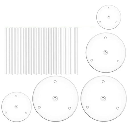 Cake Plate 5 Cake Stand Cake (9/12/16/20/20 cm) with 15 Dowel Rods Reusable for Tiered Stacked Cakes for Wedding
Cake Plate 5 Cake Stand Cake (9/12/16/20/20 cm) with 15 Dowel Rods Reusable for Tiered Stacked Cakes for Wedding
