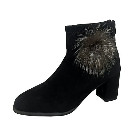 Black Boots for Women Ladies British Style Solid Color Suede Square Toe Chunky High Heel Back Zipper Fashion Short Boots Ankle Boots for Women Flock Black
Black Boots for Women Ladies British Style Solid Color Suede Square Toe Chunky High Heel Back Zipper Fashion Short Boots Ankle Boots for Women Flock Black