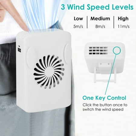 iMountek Waist Clip Fan iMountek 3 In 1 Personal Portable Fan Mini Air Cooling Fan with 3 Speeds White
iMountek Waist Clip Fan iMountek 3 In 1 Personal Portable Fan Mini Air Cooling Fan with 3 Speeds White