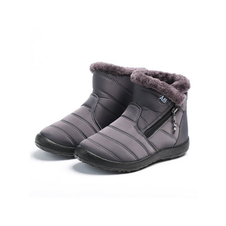 Sanviglor Womens Snow Boots Side Zipper Ankle Boot Plush Lining Booties Outdoor Warm Comfort Winter Shoes Non-slip Mid-Calf Gray 4.5
Sanviglor Womens Snow Boots Side Zipper Ankle Boot Plush Lining Booties Outdoor Warm Comfort Winter Shoes Non-slip Mid-Calf Gray 4.5