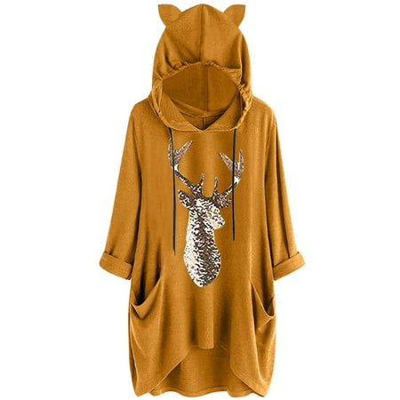 UKAP Women Casual Hooded Sleepwear Nightwear Babydoll Pajamas PJS Nightgown Lady Plus Size Oversize Hoodie Tee Shirt Tops
UKAP Women Casual Hooded Sleepwear Nightwear Babydoll Pajamas PJS Nightgown Lady Plus Size Oversize Hoodie Tee Shirt Tops