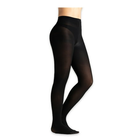 On The Go Women s Classic Opaque Black Footed Tights