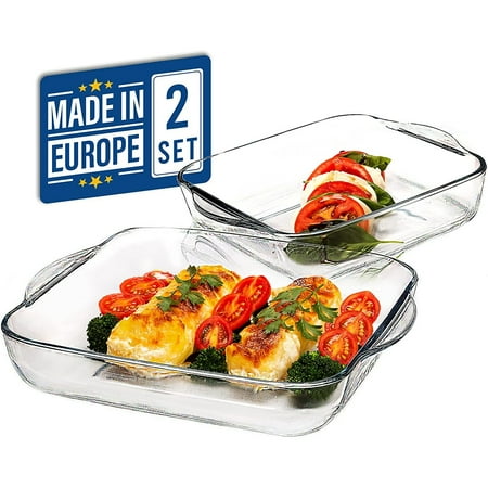 Glass Baking Dish for Oven Casserole Dish Square Baking Trays for Oven Borosilicate Glass for Baking Set of 2 PCs
Glass Baking Dish for Oven Casserole Dish Square Baking Trays for Oven Borosilicate Glass for Baking Set of 2 PCs