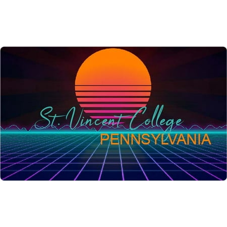 St. Vincent College Pennsylvania 4 X 2.25-Inch Fridge Magnet Retro Neon Design