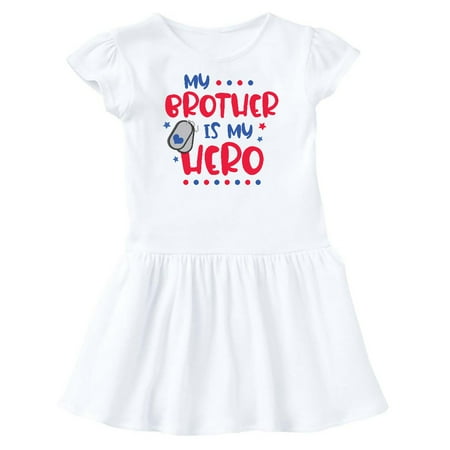 Inktastic Memorial Day My Brother is My Hero Gift Toddler Girl Dress