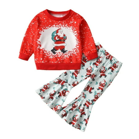 Uvwlwu Christmas Outfits for Baby Girls Long Sleeve Santa Prints T Shirt Pullover Tops Bell Bottoms Pants Outfits Christmas Gifts(Size:12-18 Months)
Uvwlwu Christmas Outfits for Baby Girls Long Sleeve Santa Prints T Shirt Pullover Tops Bell Bottoms Pants Outfits Christmas Gifts(Size:12-18 Months)