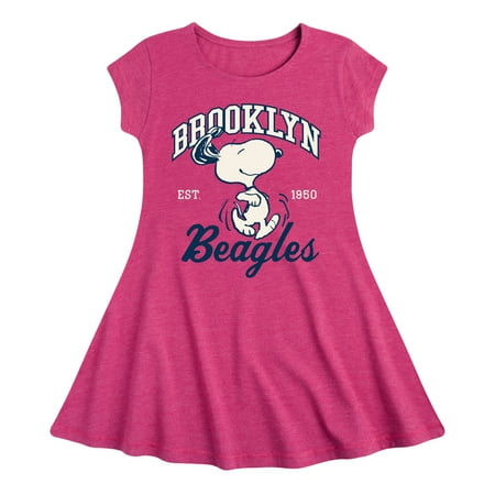 Peanuts - Brooklyn Beagles - Toddler & Youth Girls Fit & Flare Dress