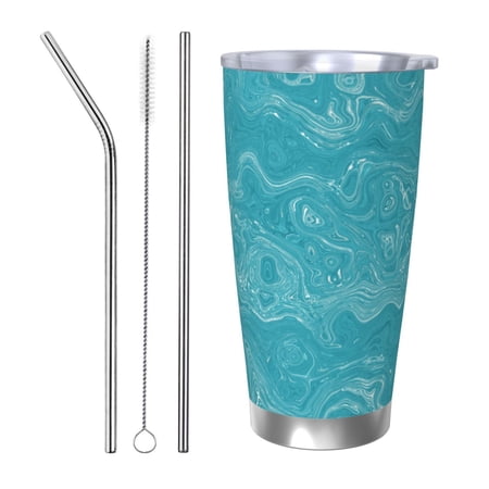 20oz Straw Three-Piece Set Car Cup For The Coffee Shop Office Car Sports Home Easy To Carry Out Aegean Teal Mottled Swirl Marble
20oz Straw Three-Piece Set Car Cup For The Coffee Shop Office Car Sports Home Easy To Carry Out Aegean Teal Mottled Swirl Marble