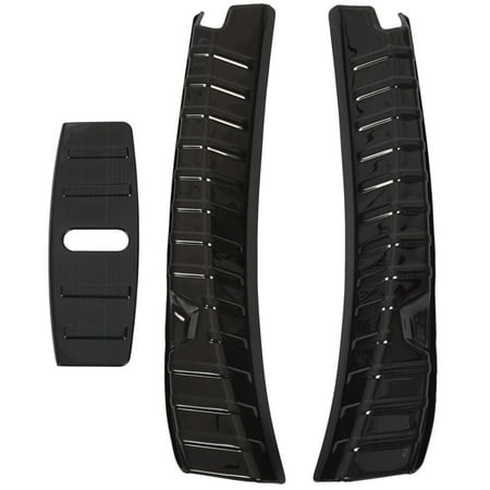 Rear Trunk Bumper Frunk Bumper Protector Stainless Steel Black Titanium Alloy for (2Pcs)