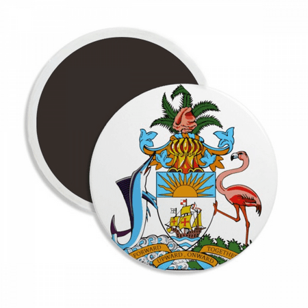 Nassau Bahamas National Emblem Round Ceracs Fridge Magnet Keepsake Decoration