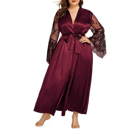 XXLvision Women s Plus Size Lace Satin Lingerie Kimono Nightgown Bath Robe Sleepwear Nightwear
XXLvision Women s Plus Size Lace Satin Lingerie Kimono Nightgown Bath Robe Sleepwear Nightwear