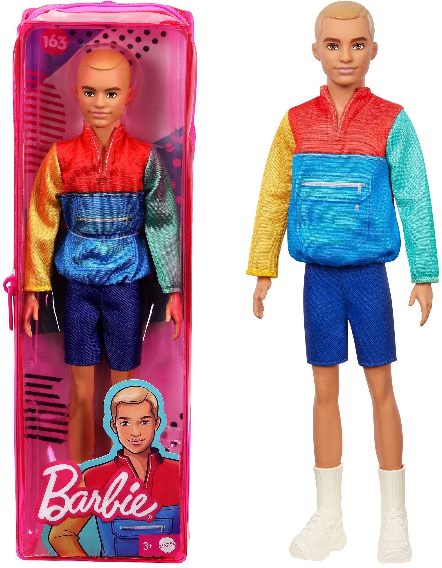 Barbie Ken Fashionistas Doll Slender With Sculpted Blonde Hair