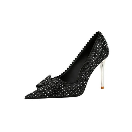 Crocowalk Womens Lightweight Stiletto Bridal Shoe Wedding Anti-Slip Elelgant High Heels Fashion Slip On Pumps Black 4.5
Crocowalk Womens Lightweight Stiletto Bridal Shoe Wedding Anti-Slip Elelgant High Heels Fashion Slip On Pumps Black 4.5