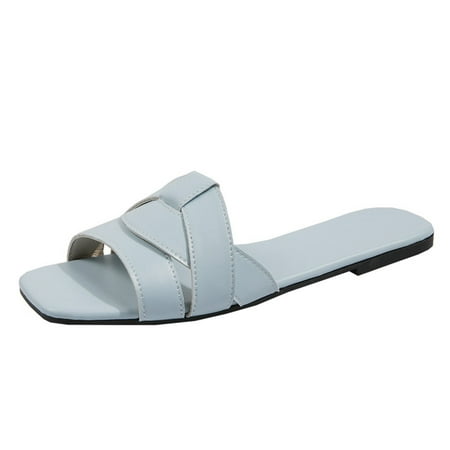 HSMQHJWE Womens Slides Slip On Sandals Square Open Toe Boho Beach Flat Sandals For Women Weave Slide Sandals Women Ladies Comfortable Slides For Women HSMQHJWE(Blue 8)
HSMQHJWE Womens Slides Slip On Sandals Square Open Toe Boho Beach Flat Sandals For Women Weave Slide Sandals Women Ladies Comfortable Slides For Women HSMQHJWE(Blue 8)