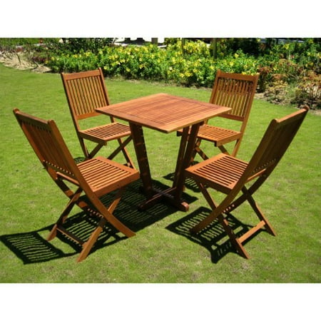 International Caravan Royal Tahiti Pyramid 28 x 28 in. Outdoor Patio Table