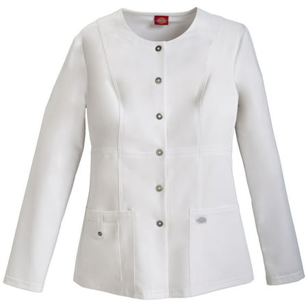 Dickies Xtreme Stretch Scrubs Warm Up Jacket for Women Snap Front 82310