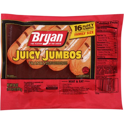 Bryan Cocktail Smokies Smoked Sausage, 14 oz