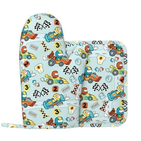 Oven Mitts and Pot Holders Sets Cartoon Car Racing Non-Slip Silicone Oven Gloves Potholders Cotton Lining Heat Resistant Gloves Hot Pads for Kitchen Cooking Baking
Oven Mitts and Pot Holders Sets Cartoon Car Racing Non-Slip Silicone Oven Gloves Potholders Cotton Lining Heat Resistant Gloves Hot Pads for Kitchen Cooking Baking