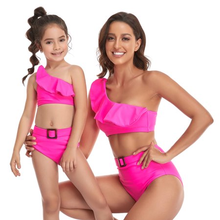 BESTHUA Fashion Parent-child Swimwear | Ruffle Family Matching Swimwear | Two-piece Bikini Set Slanted Shoulder Swimsuit for Women Girls
BESTHUA Fashion Parent-child Swimwear | Ruffle Family Matching Swimwear | Two-piece Bikini Set Slanted Shoulder Swimsuit for Women Girls