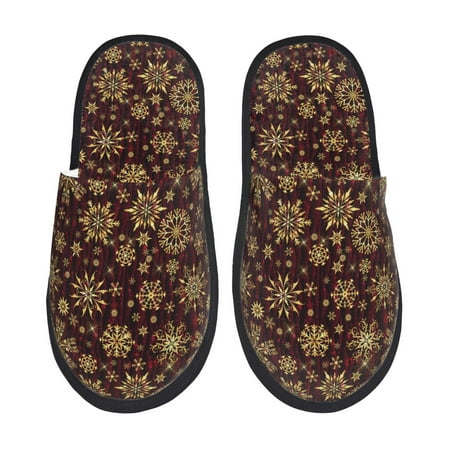 Qokaie Golden Snowflakes Print Fuzzy Slippers for Women – Soft Plush Indoor Slippers with EVA Sole Cozy and Comfortable for Home and Travel-Medium
Qokaie Golden Snowflakes Print Fuzzy Slippers for Women – Soft Plush Indoor Slippers with EVA Sole Cozy and Comfortable for Home and Travel-Medium