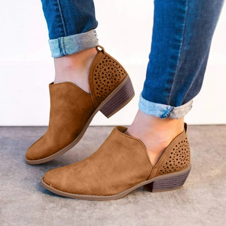 ERTUTUYI Women s Fashion Hollow Round Toe Shallow Mouth Heel Solid Color Short Boots Brown 42
ERTUTUYI Women s Fashion Hollow Round Toe Shallow Mouth Heel Solid Color Short Boots Brown 42