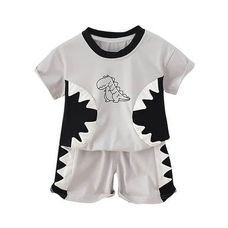 NIUREDLTD Toddler Boys Suit Cartoon Round Neck Short Sleeved Sports Shorts Summer Two Piece Set Sizes 12-18 Months
NIUREDLTD Toddler Boys Suit Cartoon Round Neck Short Sleeved Sports Shorts Summer Two Piece Set Sizes 12-18 Months