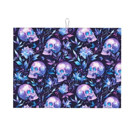 Tebeau Blue Skull Crystal Print Dish Drying Mat for Kitchen Counter Dish Drying Pad with Non-slip Rubber Backed Hide Stain Anti Absorbent for Kitchen Counter Drying Mat
Tebeau Blue Skull Crystal Print Dish Drying Mat for Kitchen Counter Dish Drying Pad with Non-slip Rubber Backed Hide Stain Anti Absorbent for Kitchen Counter Drying Mat