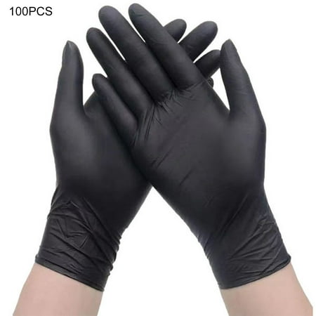 FaLX 100Pcs Disposable Nitrile Gloves Wear Resistant High Elasticity Breathable Food Processing Black Disposable Gloves for Household
FaLX 100Pcs Disposable Nitrile Gloves Wear Resistant High Elasticity Breathable Food Processing Black Disposable Gloves for Household