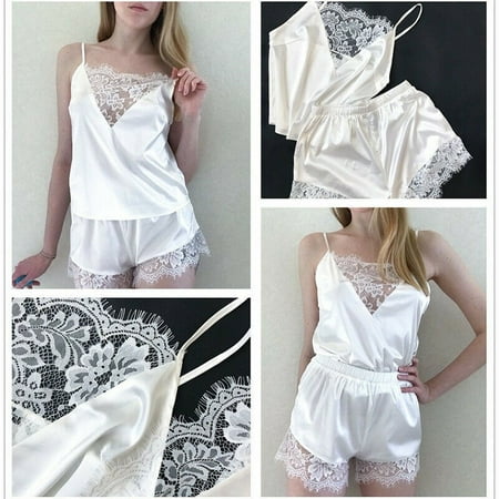 ALSLIAO Women Sexy Lace Comfortable Nightwear Pajamas Underwear Sleepwear Suit White XL
ALSLIAO Women Sexy Lace Comfortable Nightwear Pajamas Underwear Sleepwear Suit White XL