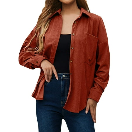 Hwmodou Female Denim Jean Jackets Long Sleeve Autumn Winter Solid Color Cardigan Shirt Corduroy Lapel Button Down Loose Jackets For Women
Hwmodou Female Denim Jean Jackets Long Sleeve Autumn Winter Solid Color Cardigan Shirt Corduroy Lapel Button Down Loose Jackets For Women