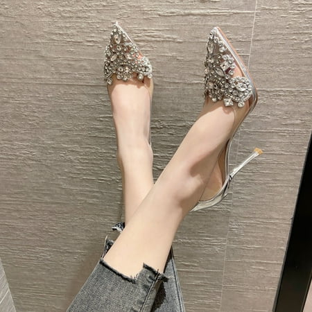 Women‘s Rhinestone Transparent High Heels Sexy Pointed Toe Slip On Pumps Fashion Stiletto Heels
Women‘s Rhinestone Transparent High Heels Sexy Pointed Toe Slip On Pumps Fashion Stiletto Heels