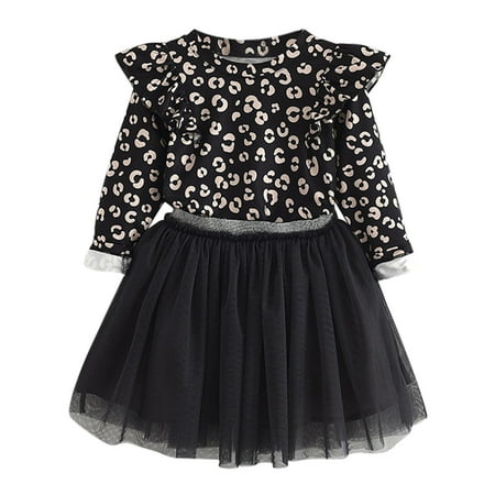 Toddler Kids Baby Girls Spring Ruffled Long Sleeve Princess Tulle Skirt Leopard Print T-Shirt Tops+Skirt 2PCS Outfits Set
Toddler Kids Baby Girls Spring Ruffled Long Sleeve Princess Tulle Skirt Leopard Print T-Shirt Tops+Skirt 2PCS Outfits Set