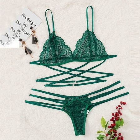 MRULIC lingerie for women New Women Lace Lingerie Thong Set Bodydoll Sleepwear Bandage Bra Underwear Green + L
MRULIC lingerie for women New Women Lace Lingerie Thong Set Bodydoll Sleepwear Bandage Bra Underwear Green + L