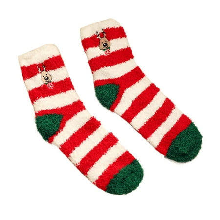 ZMHEGW Socks For Women Christmas Printed Cute Warm Comfortable Home Socks For Women