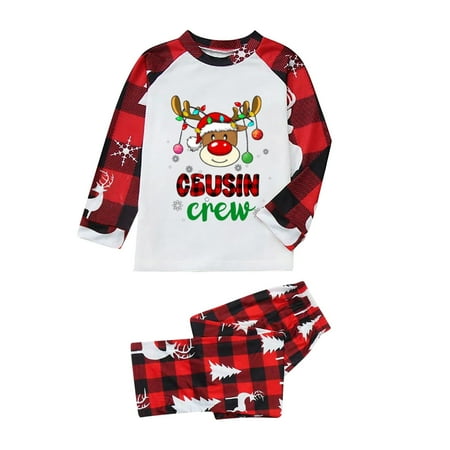 Family Matching Outfits Kid Sleepwear For Christmas Pajamas Cute Big Headed Deer Print Pjs Plaid Long Sleeve Tops And Pants Soft Casusal Holiday Sleepwear Matching Outfits Set
Family Matching Outfits Kid Sleepwear For Christmas Pajamas Cute Big Headed Deer Print Pjs Plaid Long Sleeve Tops And Pants Soft Casusal Holiday Sleepwear Matching Outfits Set