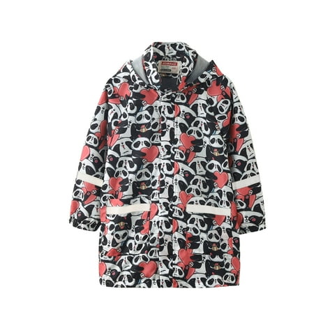 BIZIZA Rain Jackets for Toddler Cartoon Print Waterproof Button Up Pockets Hooded Long Sleeve Tops 3-10Y Chlid Baby Black 140
BIZIZA Rain Jackets for Toddler Cartoon Print Waterproof Button Up Pockets Hooded Long Sleeve Tops 3-10Y Chlid Baby Black 140