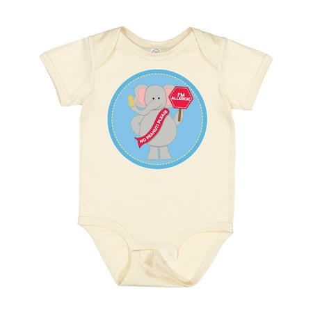 Inktastic Peanut Allergy Elephant Gift Baby Boy or Baby Girl Bodysuit