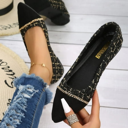 Follure Plaid Pattern Point Toe Flats For Women Flat Shoes Slip On Shallow Mouth Simple Single Shoes Casual Shoes Work Shoes
Follure Plaid Pattern Point Toe Flats For Women Flat Shoes Slip On Shallow Mouth Simple Single Shoes Casual Shoes Work Shoes
