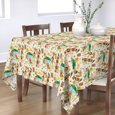 Cotton Sateen Tablecloth 70 x 120 - Hawaiian Holiday Girl Hawaii Tiki Hibiscus Mid Century Modern Village Beach Tropical Retro Mod Print Custom Table Linens by Spoonflower
Cotton Sateen Tablecloth 70 x 120 - Hawaiian Holiday Girl Hawaii Tiki Hibiscus Mid Century Modern Village Beach Tropical Retro Mod Print Custom Table Linens by Spoonflower