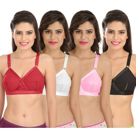 Ossirrio Women Everyday Comfort Full Cup Bra Non Wired Plus Size Cotton Bra Pack of 4
Ossirrio Women Everyday Comfort Full Cup Bra Non Wired Plus Size Cotton Bra Pack of 4