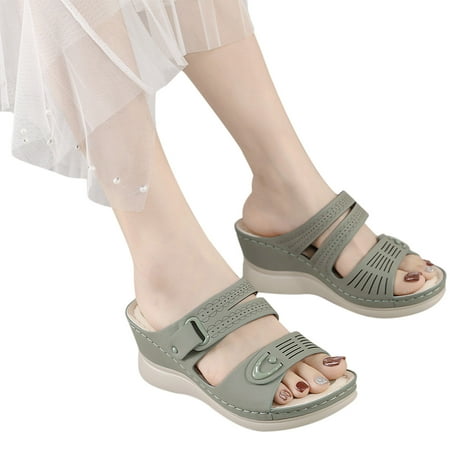 HAOTAGS Women s Summer Dressy Wedge Sandals Breathable Open Toe Shoes for Beach Green Size 6.5
HAOTAGS Women s Summer Dressy Wedge Sandals Breathable Open Toe Shoes for Beach Green Size 6.5