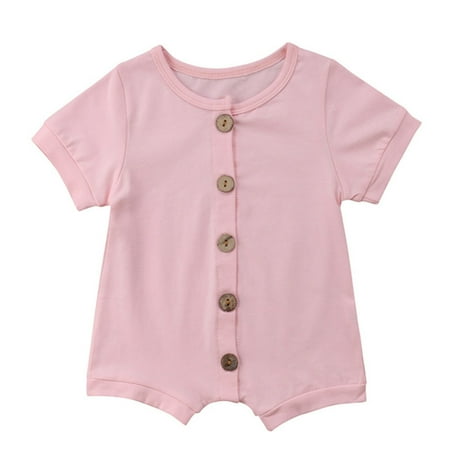 Baby Cute Solid Color Short Sleeve Button Crawling Jumpsuit Top Outfits Clothes Suit Solid Color Short Sleeve Button Crawling Jumpsuit Kids Boys Girls 80
Baby Cute Solid Color Short Sleeve Button Crawling Jumpsuit Top Outfits Clothes Suit Solid Color Short Sleeve Button Crawling Jumpsuit Kids Boys Girls 80