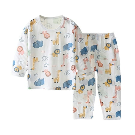 Soft Pajamas For Toddler Boys Girls Cotton Sets Summer Toddler Kids Baby Girls Boys Casual Long Sleeve Casual Loungewear Thin Air-conditioned Clothing Home Clothing Two Piece Set 4-5 Years
Soft Pajamas For Toddler Boys Girls Cotton Sets Summer Toddler Kids Baby Girls Boys Casual Long Sleeve Casual Loungewear Thin Air-conditioned Clothing Home Clothing Two Piece Set 4-5 Years