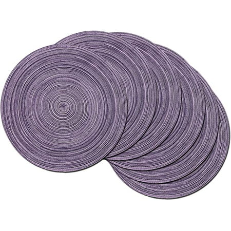Nvzi Round Table Placemats Set of 6 Round Placemats Fabric Table Mats for Wedding Party (Light Purple 6) 
Nvzi Round Table Placemats Set of 6 Round Placemats Fabric Table Mats for Wedding Party (Light Purple 6)