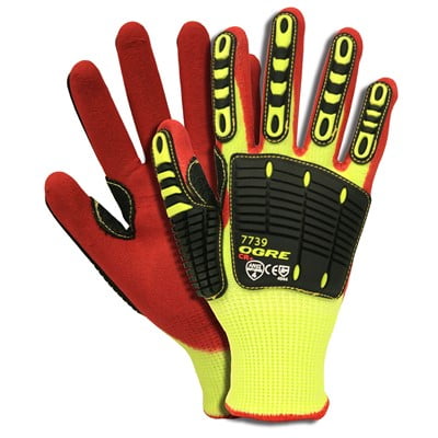 Cordova Safety Products Ogre CR+ Mechanics Impact Gloves Medium (4 Pairs)