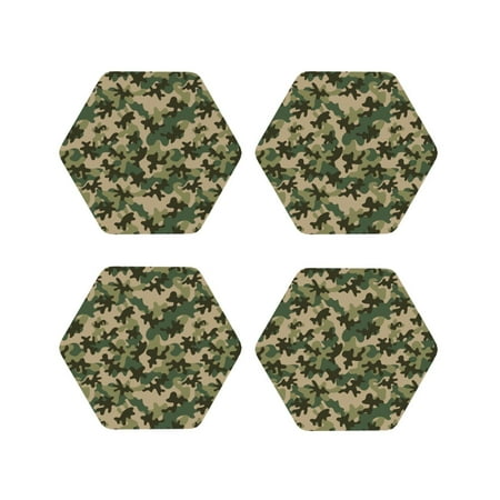 Leather Coasters Set of 4 - camouflage-04 Lightweight Non-Slip Drink Coasters for Desk Anti-Scalding Desk Cup Coasters for Office Table Decor Hexagon
Leather Coasters Set of 4 - camouflage-04 Lightweight Non-Slip Drink Coasters for Desk Anti-Scalding Desk Cup Coasters for Office Table Decor Hexagon